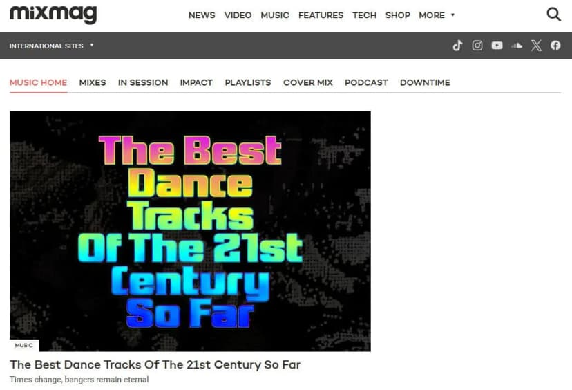 Mixmag blog related music