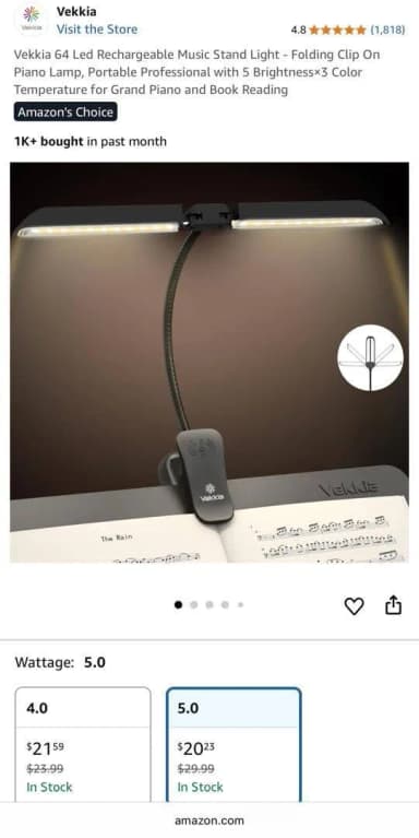 Music stand light christmas gift