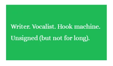 Musical artist pitch idea for labels