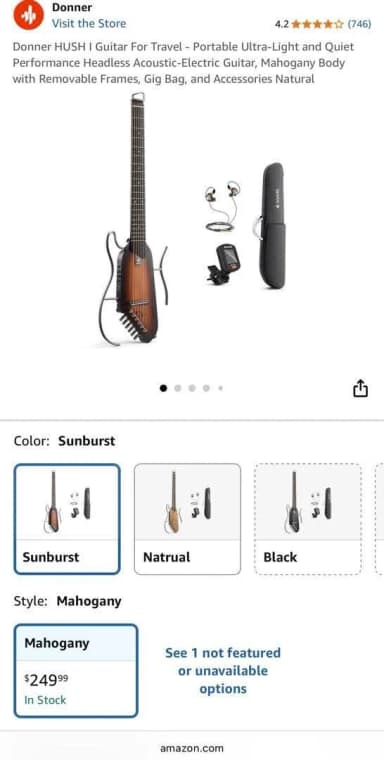 Musician christmas gift travel guitar