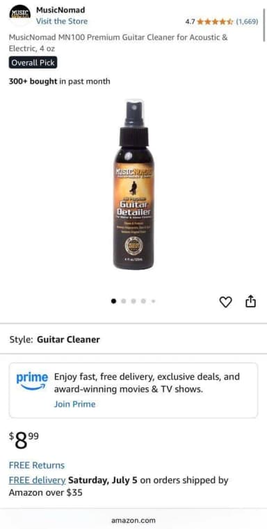 Musicians christmas gifts guitar cleaner