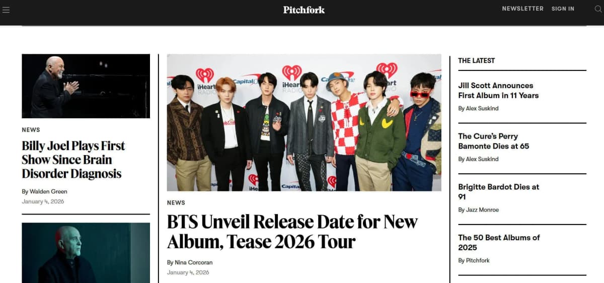 Pitchfork music blog