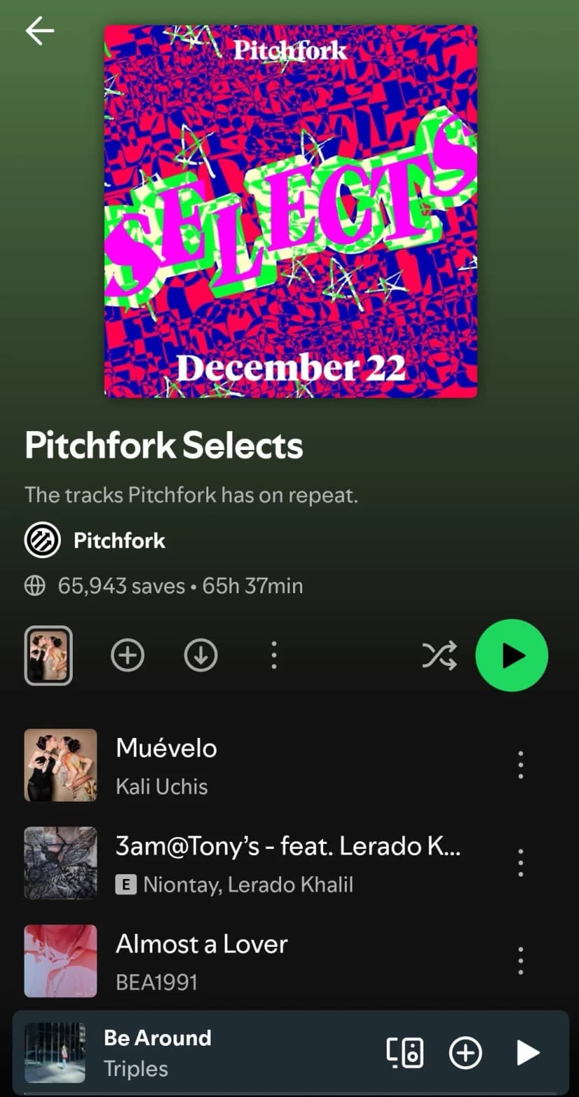 pitchfork selects spotify playlist