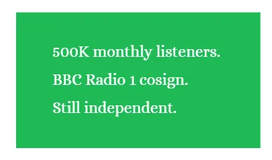 Radio independent growth type pitch for labels