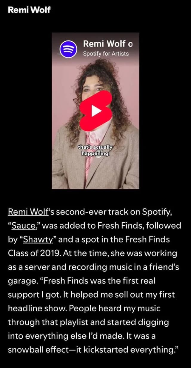 Remi wolf spotify discovery mode success story