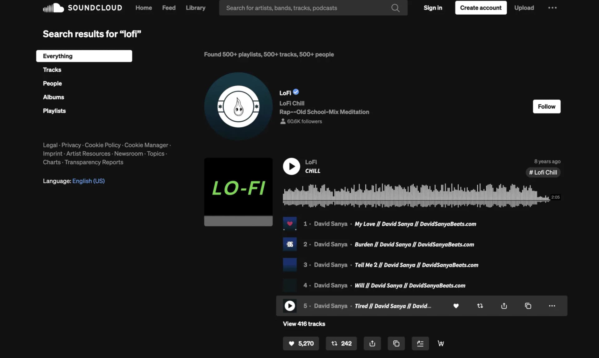 Searching genre and alike artists on soundcloud