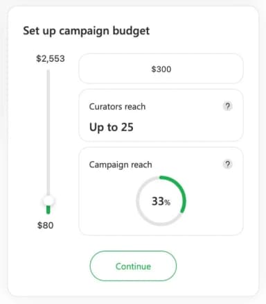 Setup campaign budget for using SoundCampaign tool