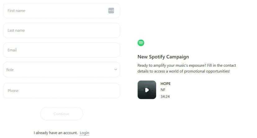 Signup on Soundcampaign to make sure you get noticed
