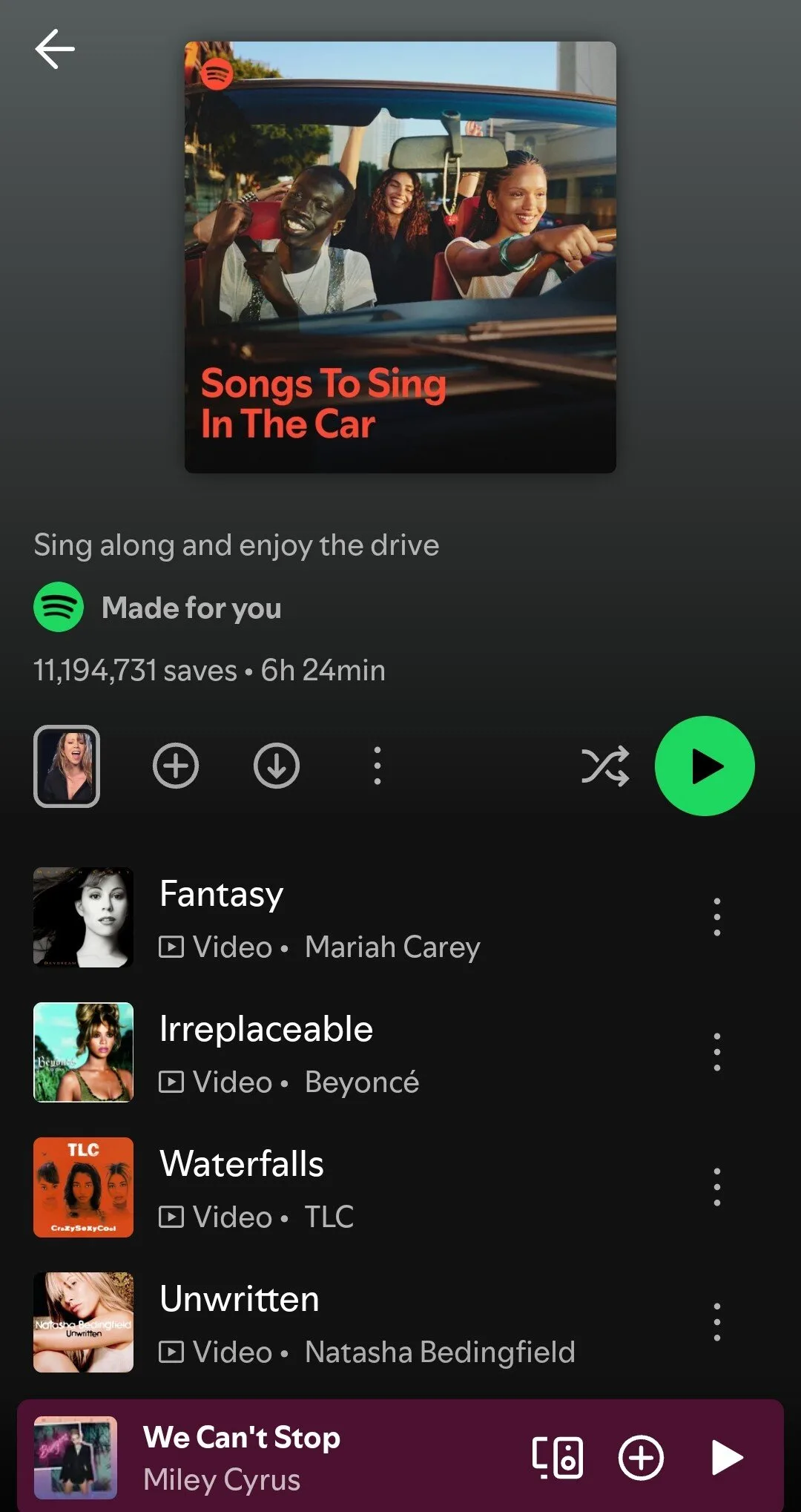 songs to sing in the car spotify playlist
