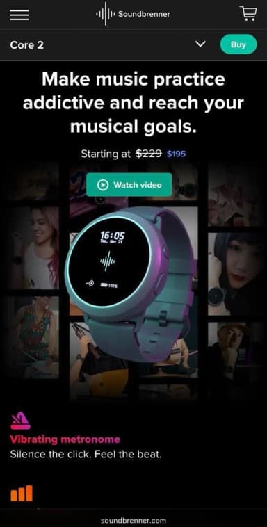 Soundbrenner metronome watch christmas gift