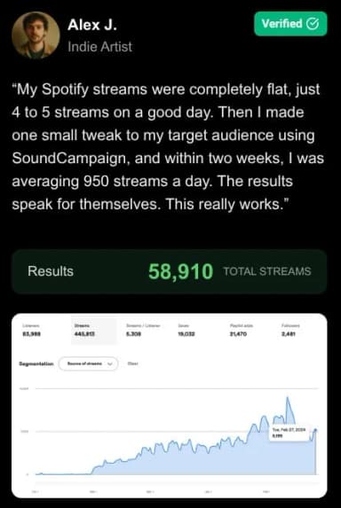 Soundcampaign meta ads testimonial