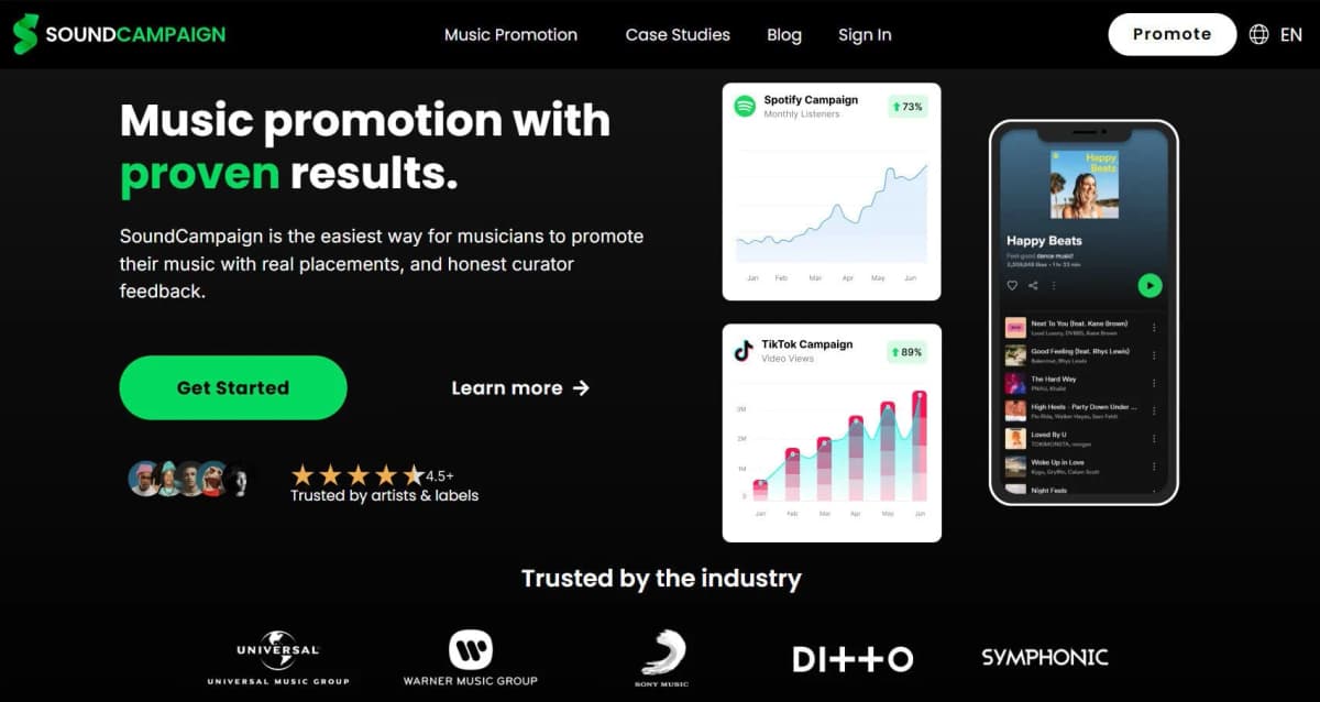 Soundcampaign spotify playlist promotion