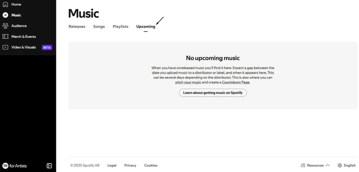 Spotify playlist form