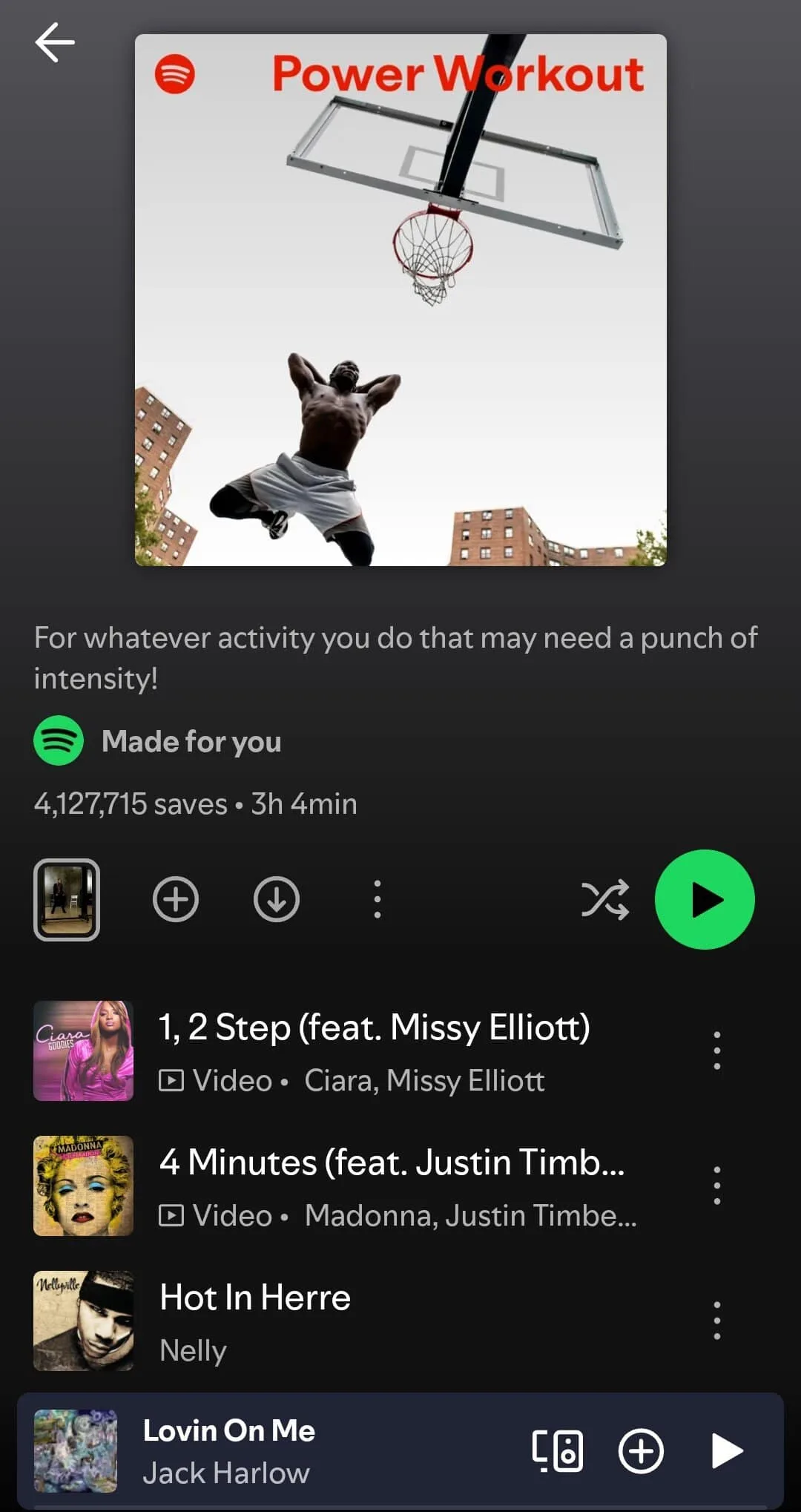 spotify playlist power workout