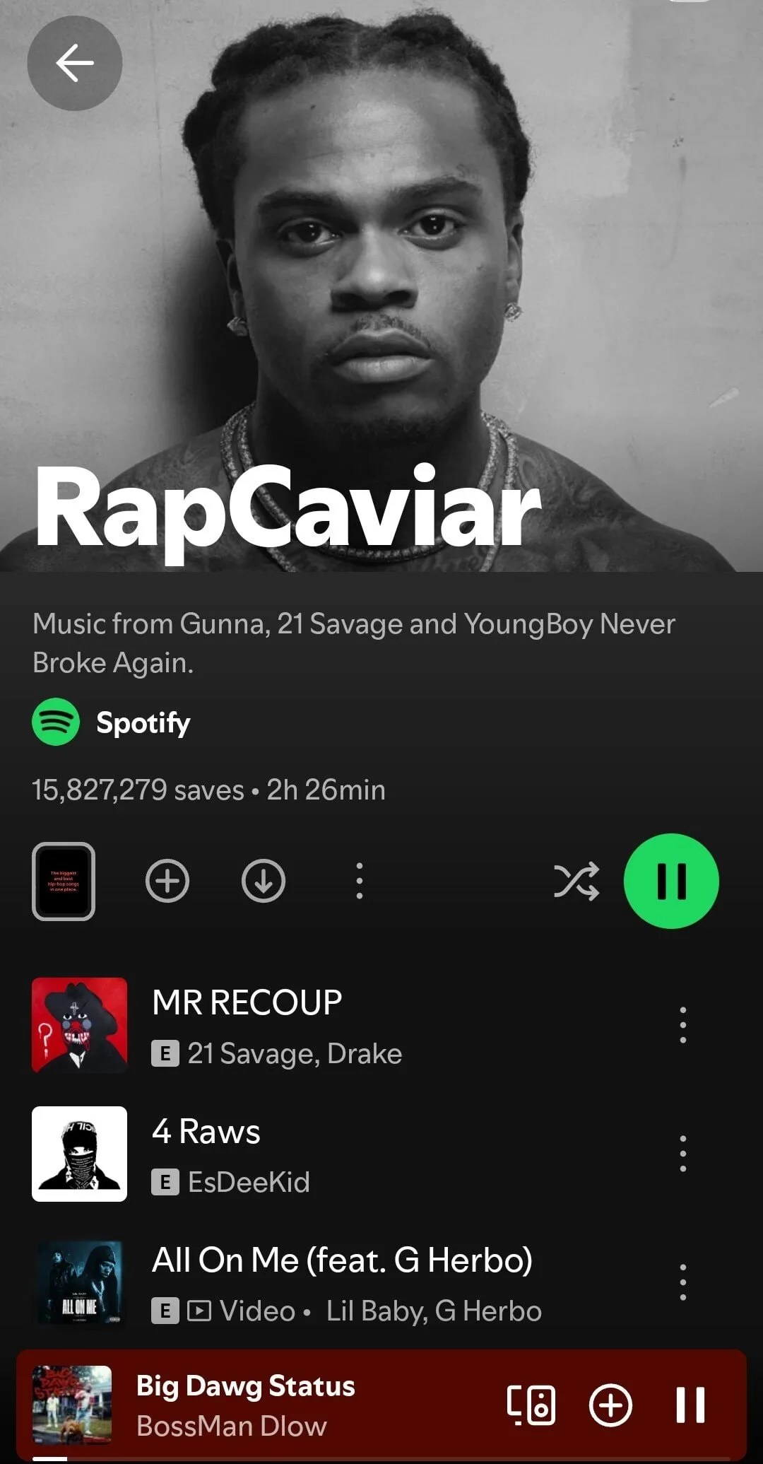 spotify playlist rap caviar