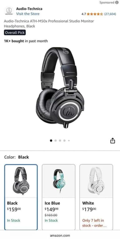 Studio headphones christmas gifts musicians