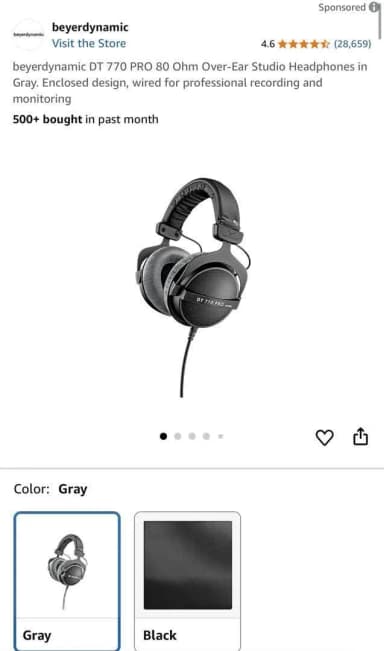 Studio monitoring pro headphones christmas gift