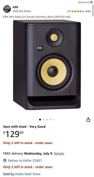 Studio monitors musician christmas gift