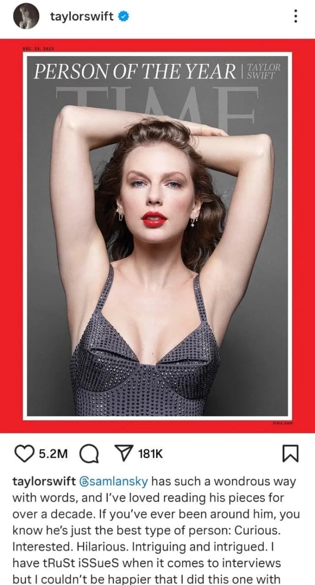 Taylor Swift supporting people who are not musicians