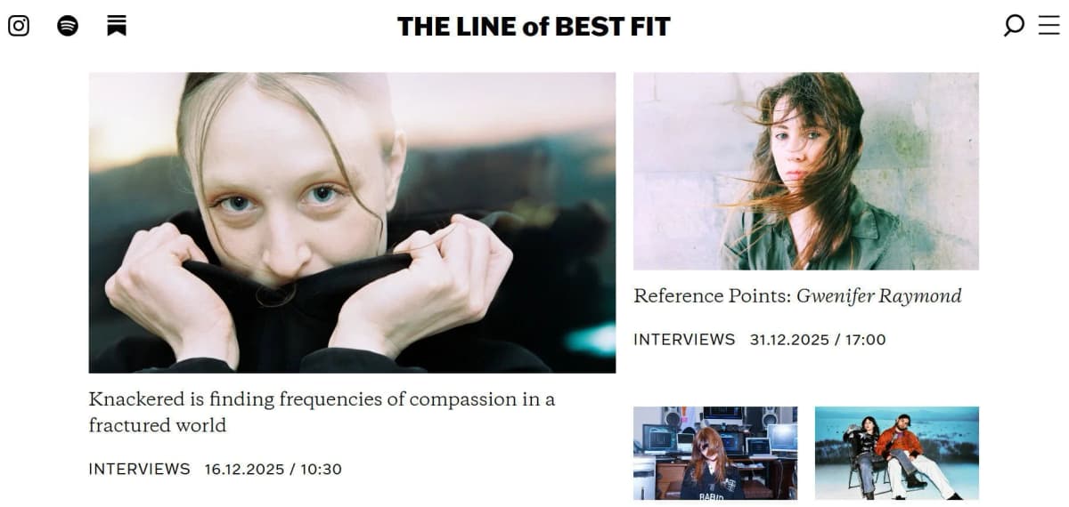 The line of best fit music blog