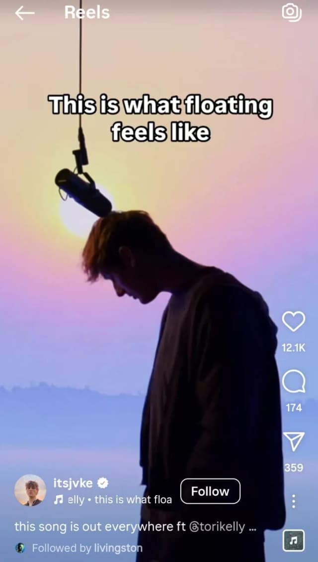 This is what feels like jvke Instagram promotion technique