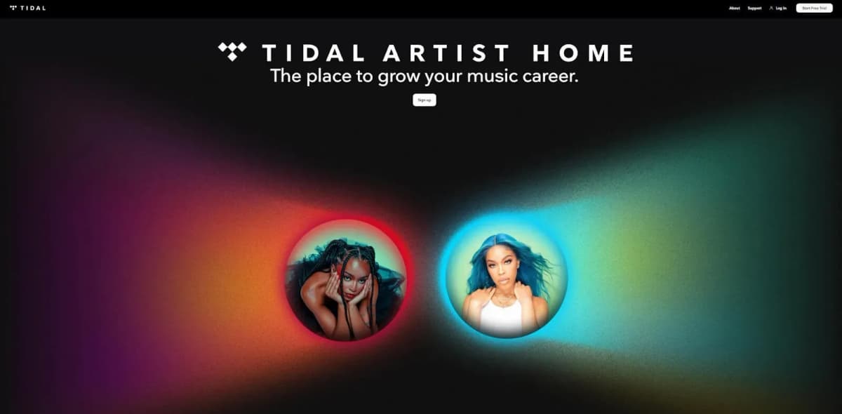 tidal artist home music platform