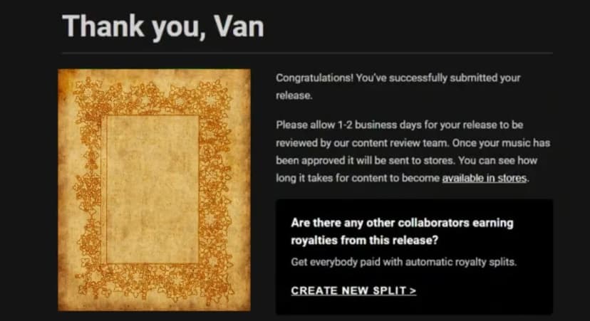 Tunecore walkthrough step 7