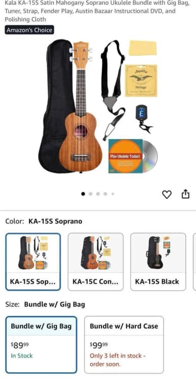 Ukulele bundle musician christmas gift