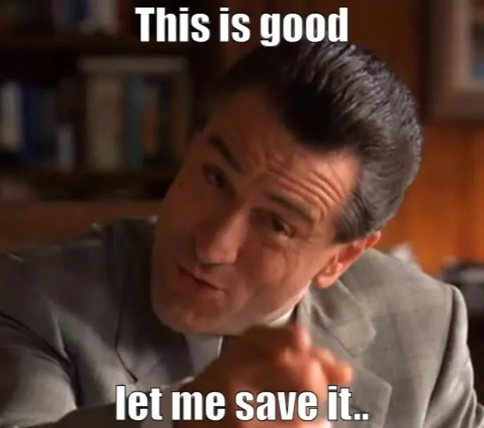 When your music got saved meme